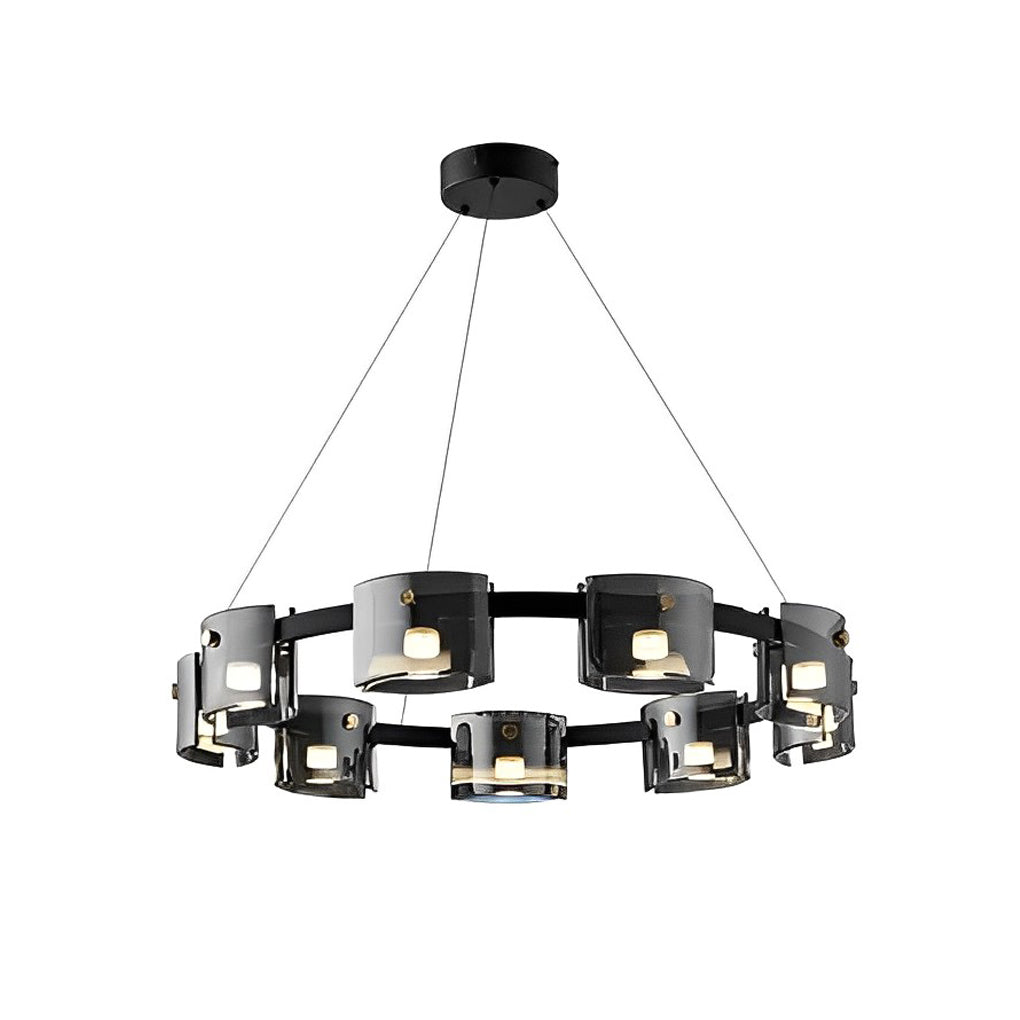 Diokles - Circle Glass Dimmable Chandelier
