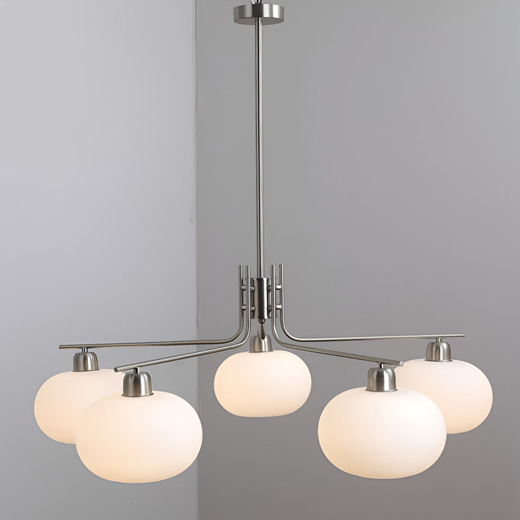 Deinias - Five-Light Glass LED Chandelier