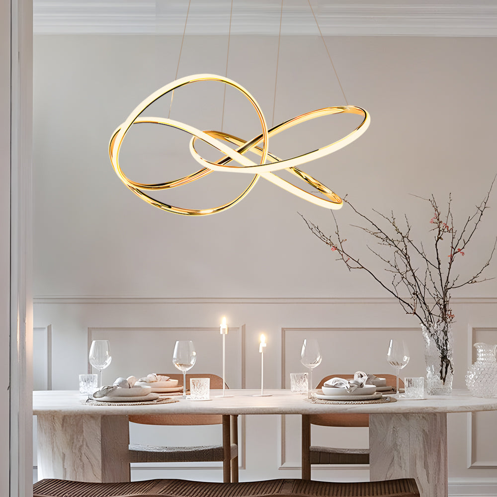 Eukleides - Curved Line Ring Chandelier