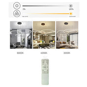 Amyntas - Four Ring Artistic LED Chandelier