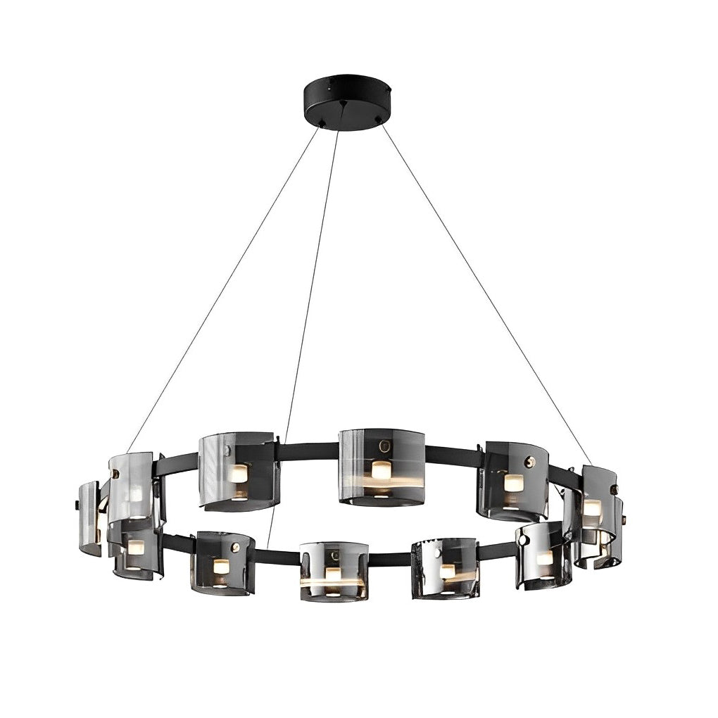 Diokles - Circle Glass Dimmable Chandelier