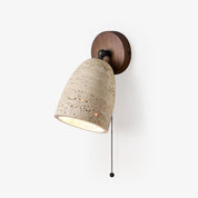 Aktaia - Travertine and Walnut Pivoting Sconce