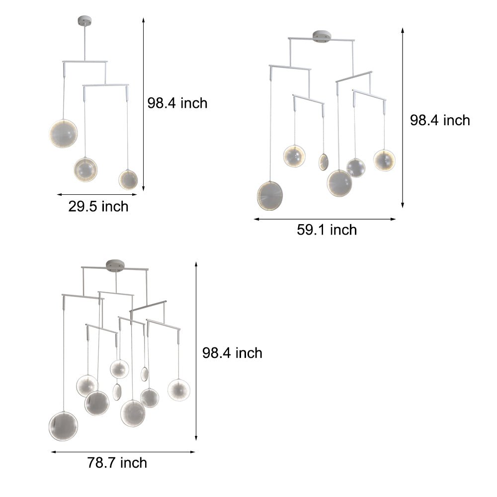 Aspasia - White Ring LED Chandelier