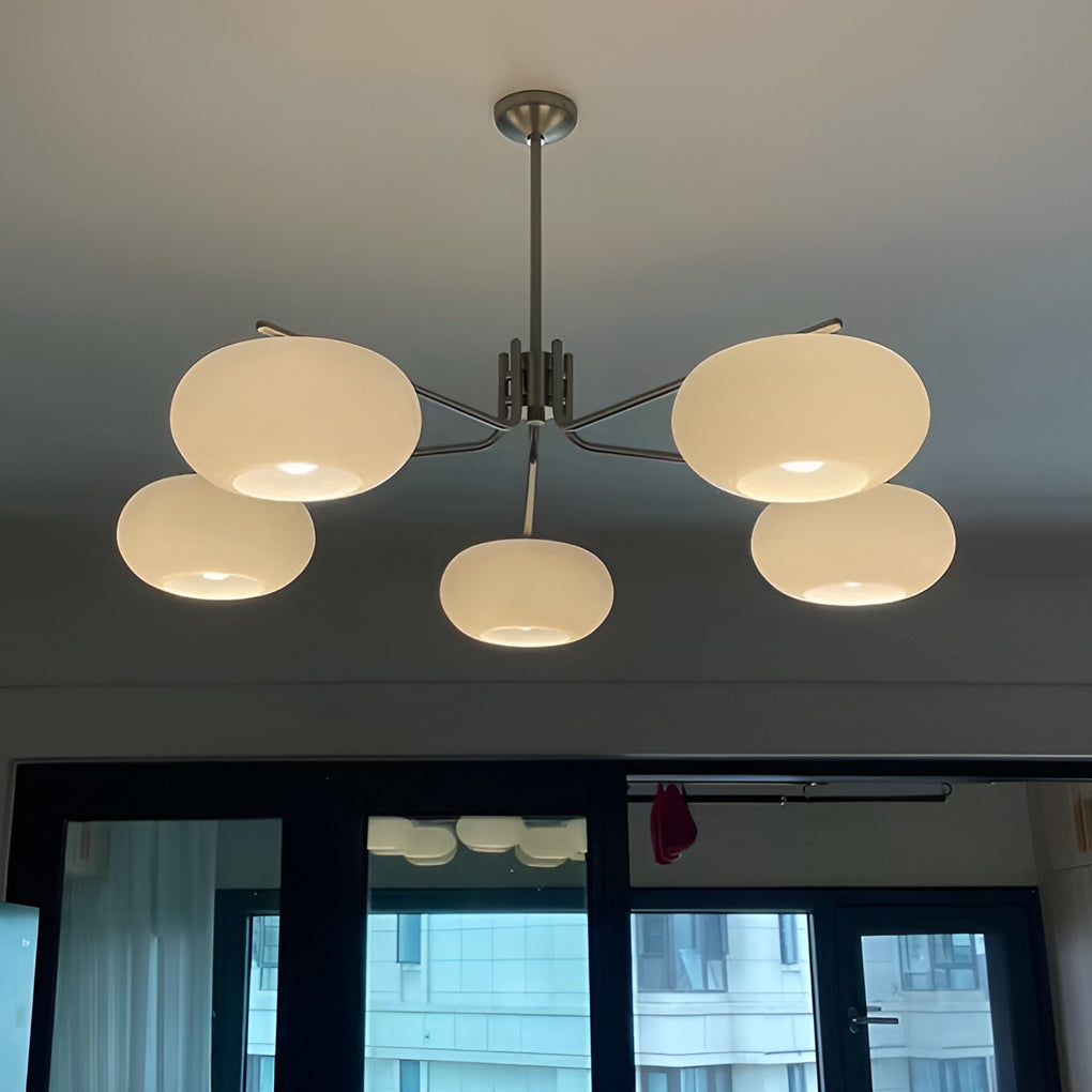 Deinias - Five-Light Glass LED Chandelier