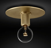 Lysidike - Brass and Clear Glass Flush Light