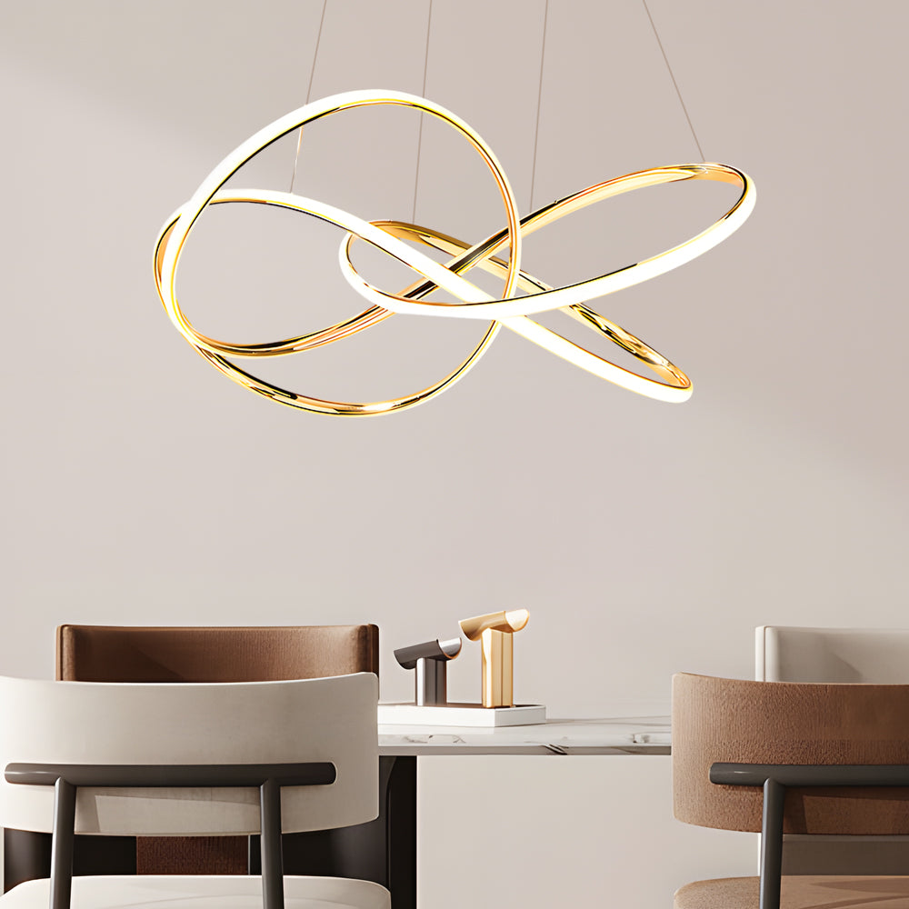 Eukleides - Curved Line Ring Chandelier