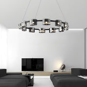 Diokles - Circle Glass Dimmable Chandelier