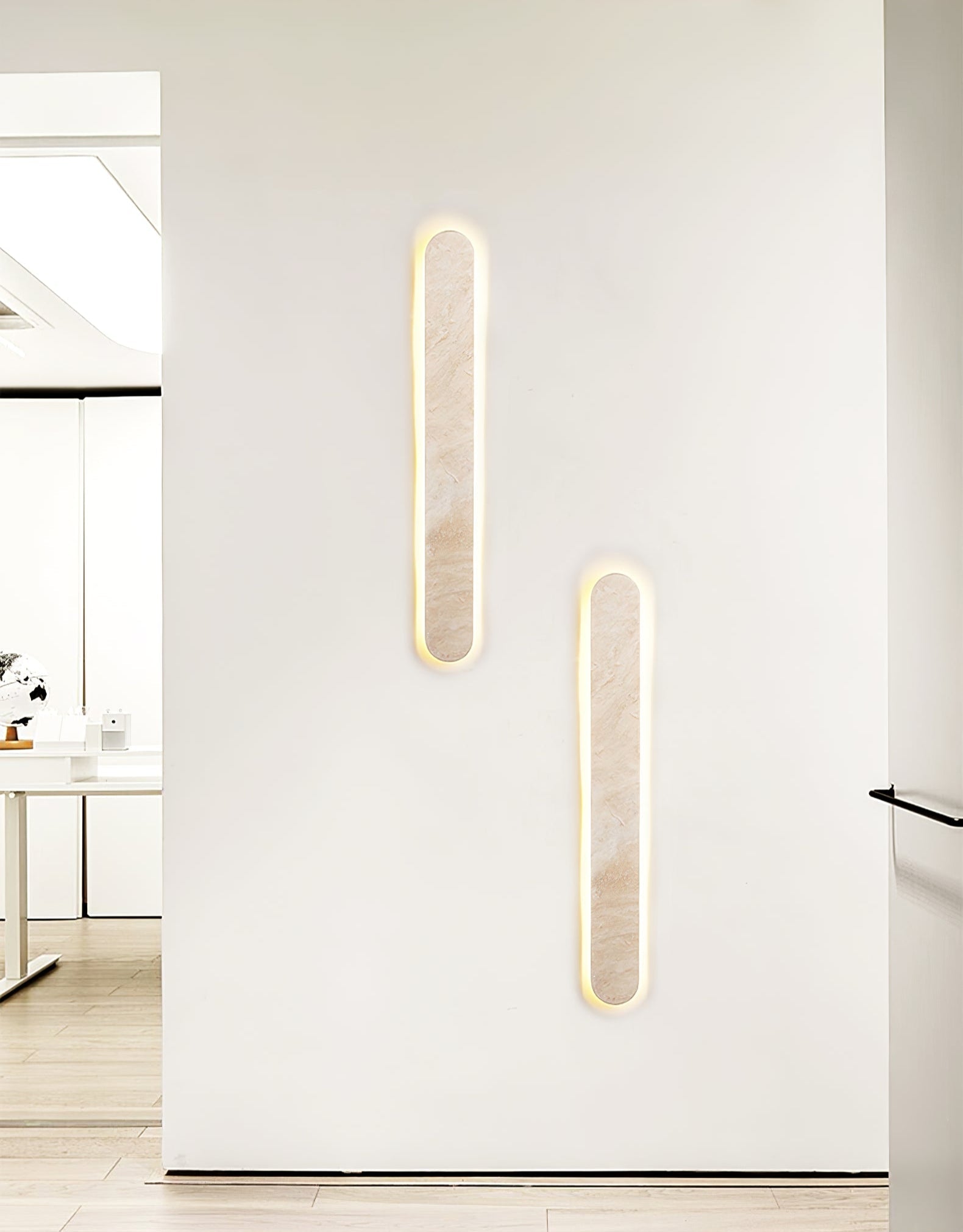 Okeanos - Travertine Bar Wall Light
