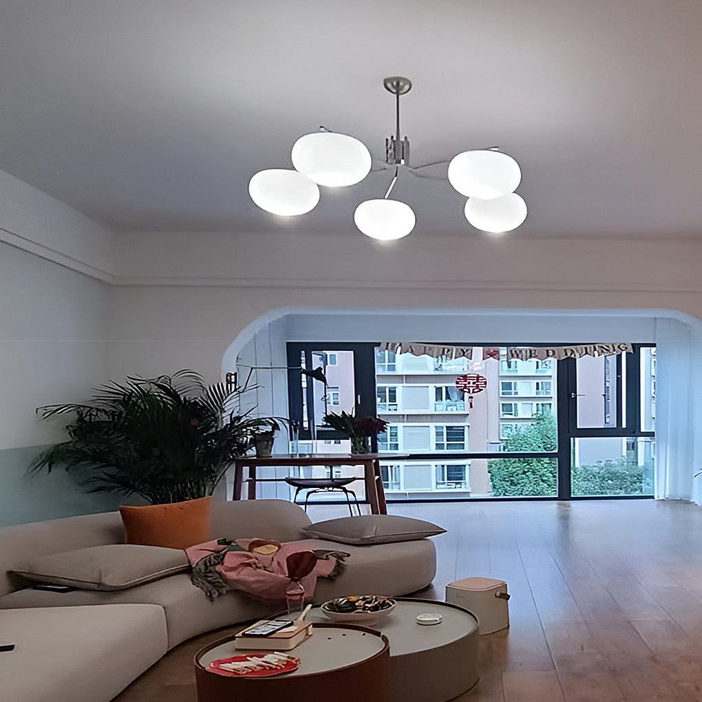 Deinias - Five-Light Glass LED Chandelier