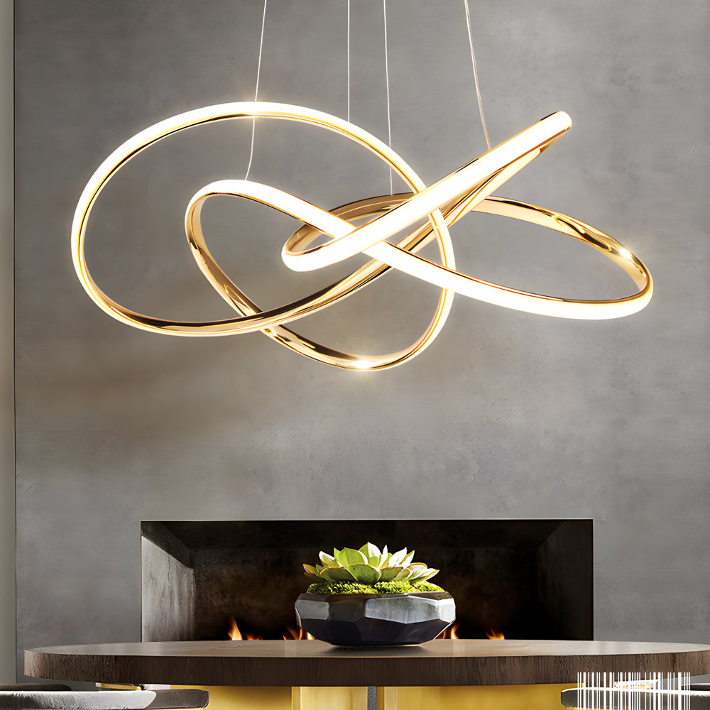 Eukleides - Curved Line Ring Chandelier