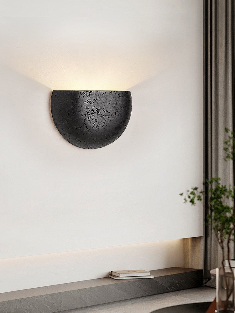 Peitho - Travertine Bowl Wall Light