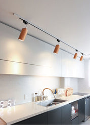 Aristaios - Wood and Steel Track Lighting