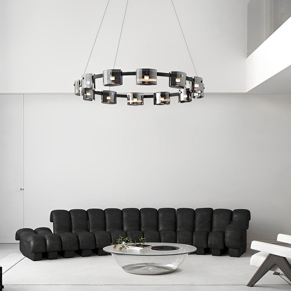 Diokles - Circle Glass Dimmable Chandelier