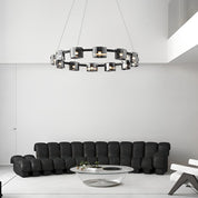 Diokles - Circle Glass Dimmable Chandelier