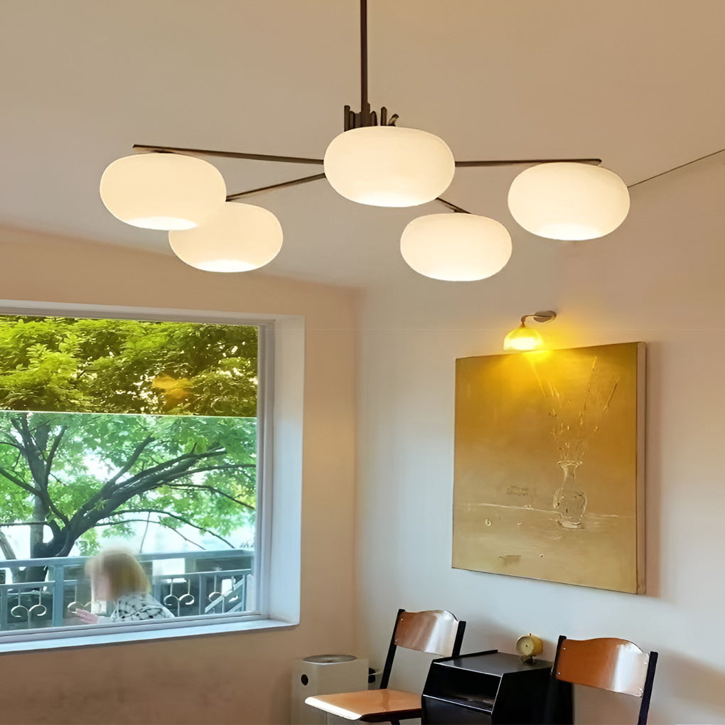 Deinias - Five-Light Glass LED Chandelier