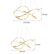 Eukleides - Curved Line Ring Chandelier
