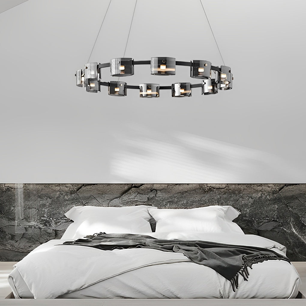 Diokles - Circle Glass Dimmable Chandelier