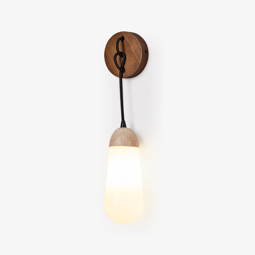 Tyro - Knotted Cord Travertine Sconce
