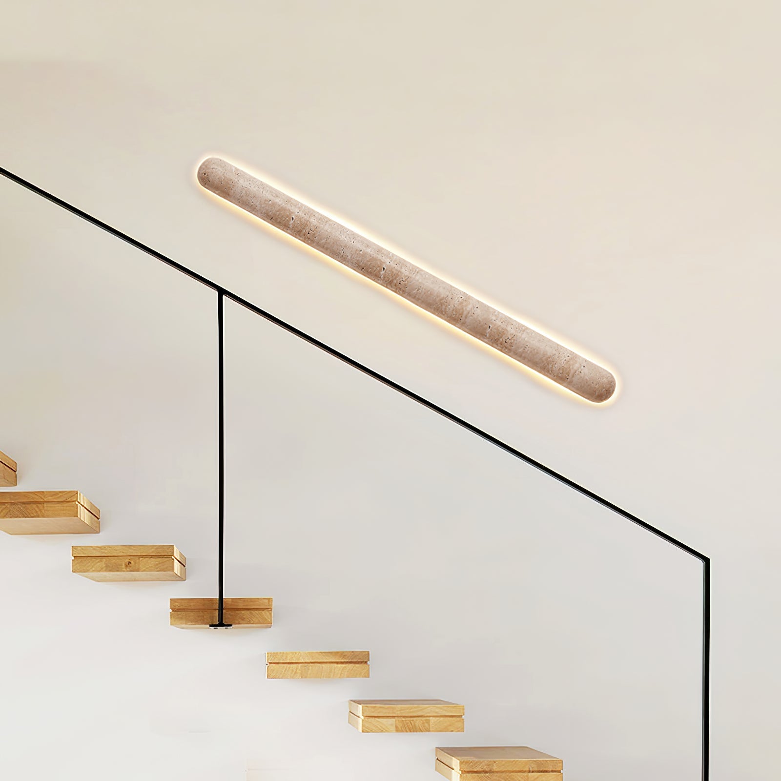 Merope - Backlit Travertine Wall Sconce