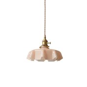 Kalyke - Pleated Glass and Brass Pendant Light