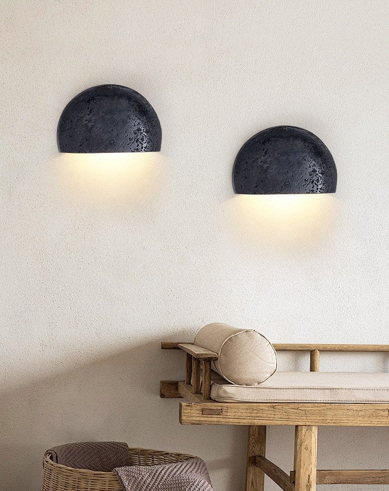 Peitho - Travertine Bowl Wall Light