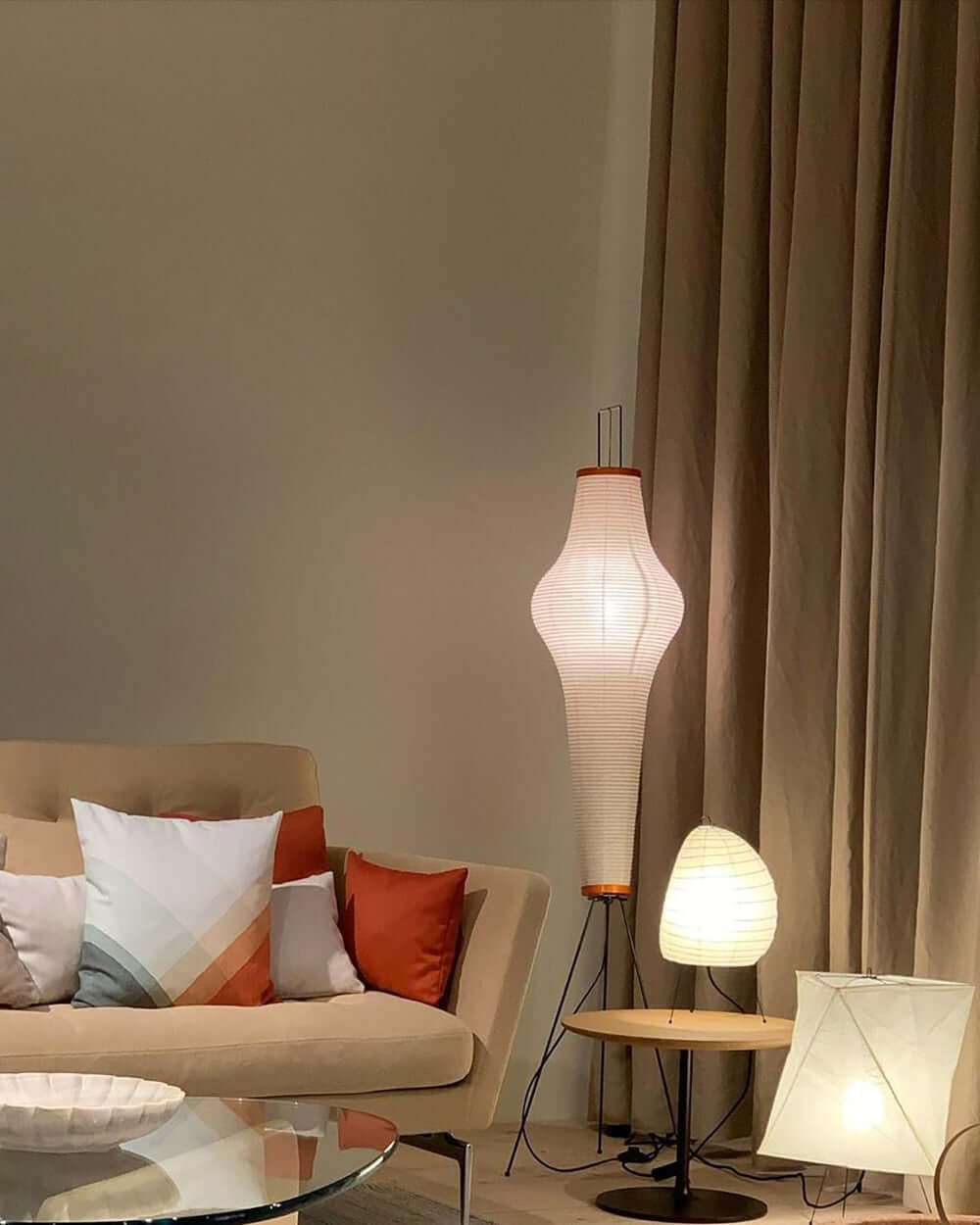 Phoibe - Washi Paper Lantern Floor Lamp