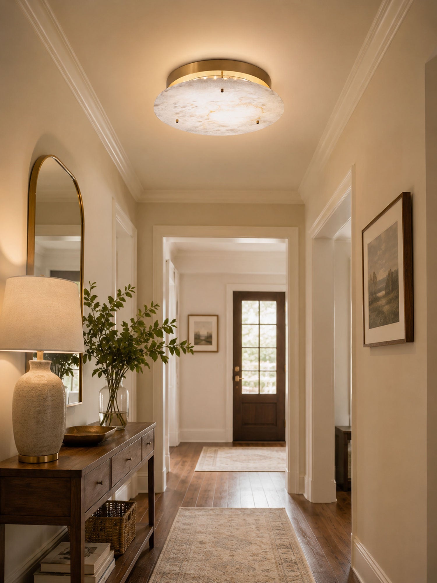 Aithousa - Alabaster Disc Ceiling Lamp