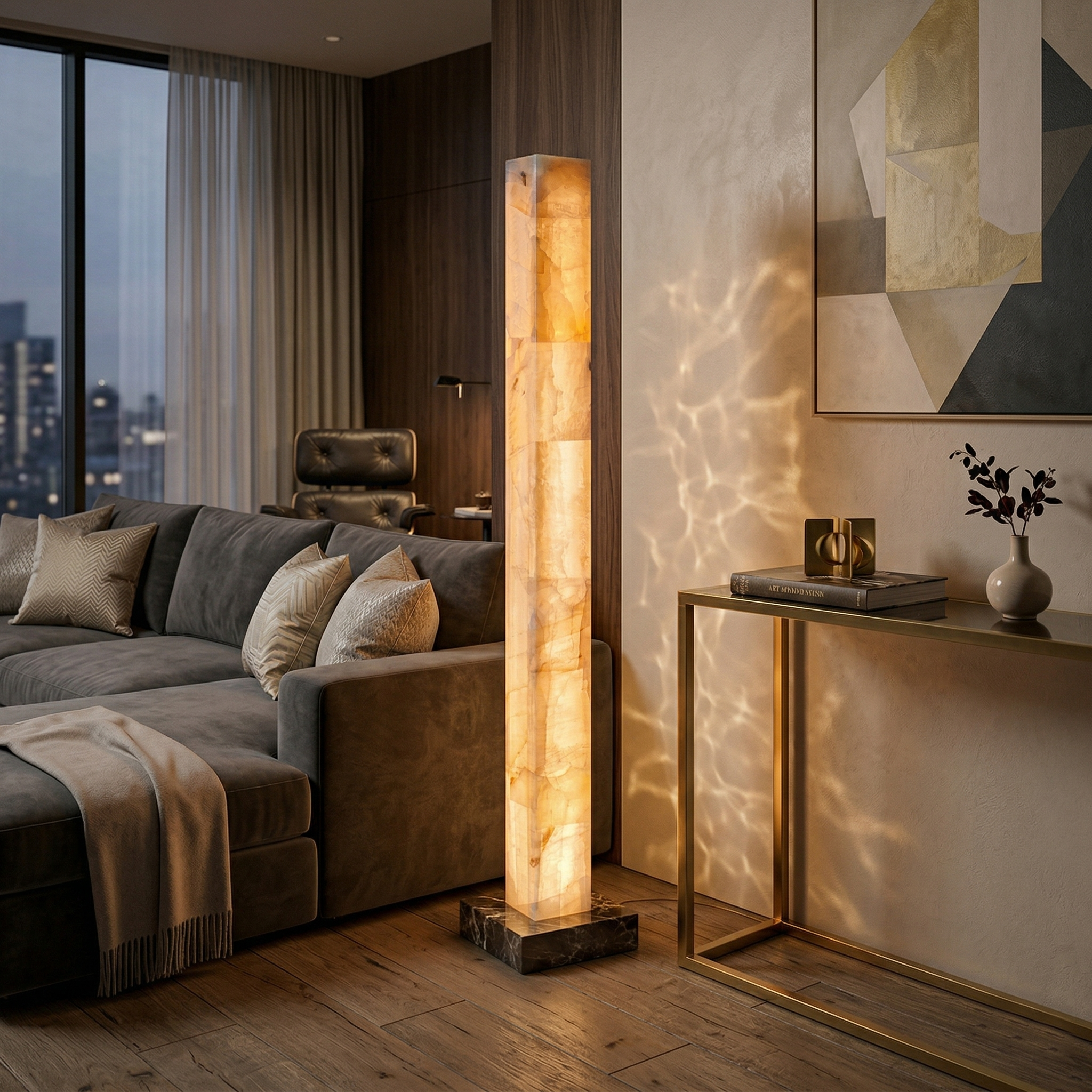 Chione - Alabaster Floor Lamp