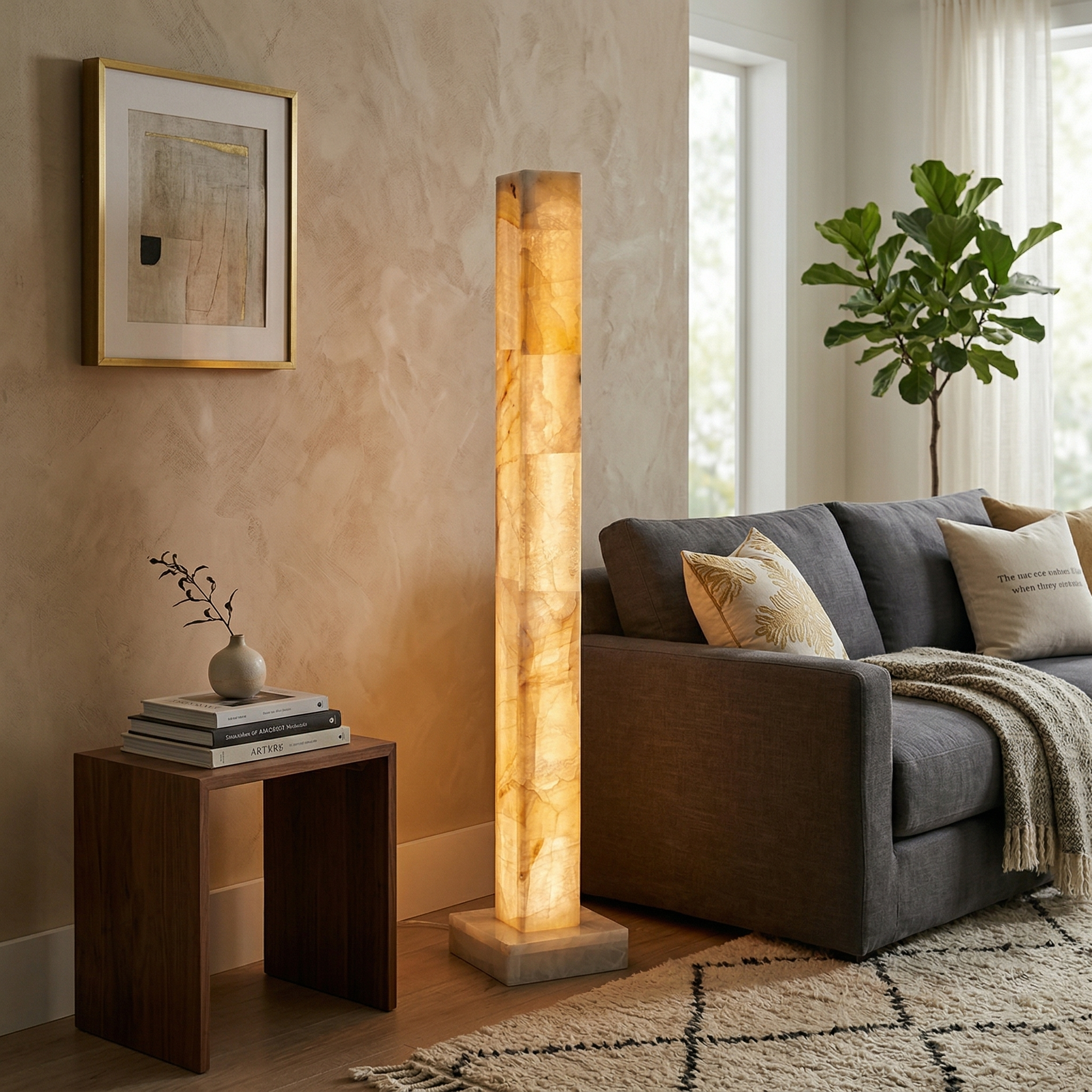 Chione - Alabaster Floor Lamp
