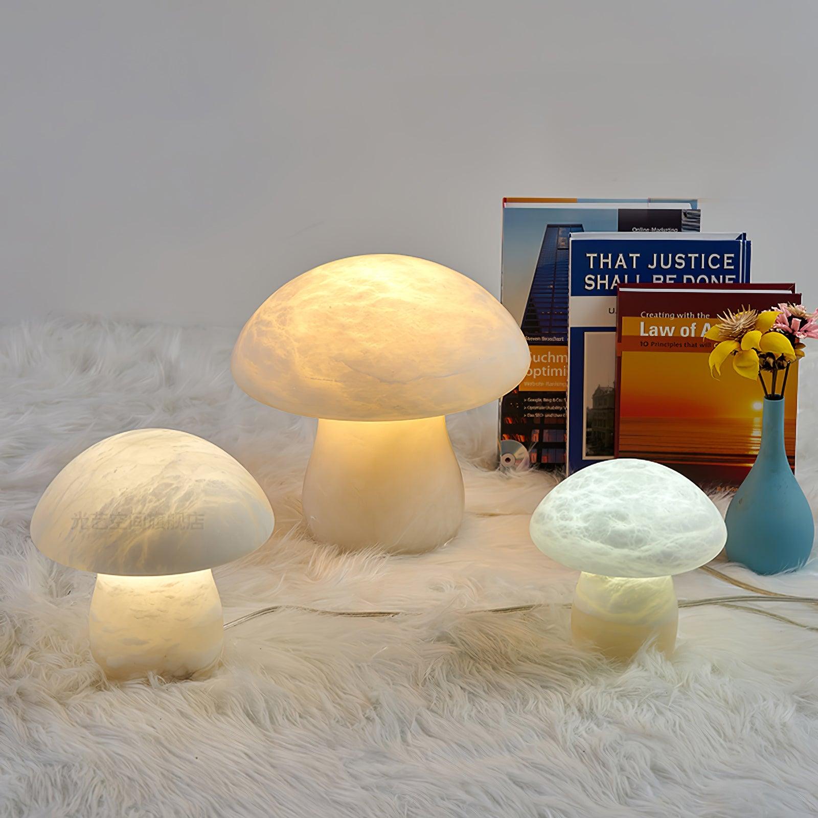 Alkmene - Alabaster Mushroom Table Lamp