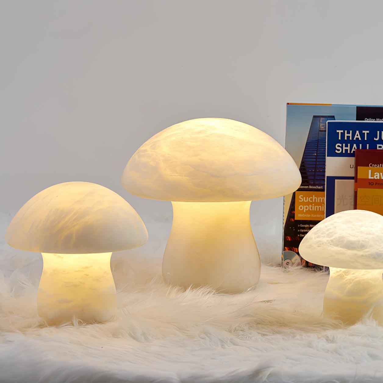 Alkmene - Alabaster Mushroom Table Lamp