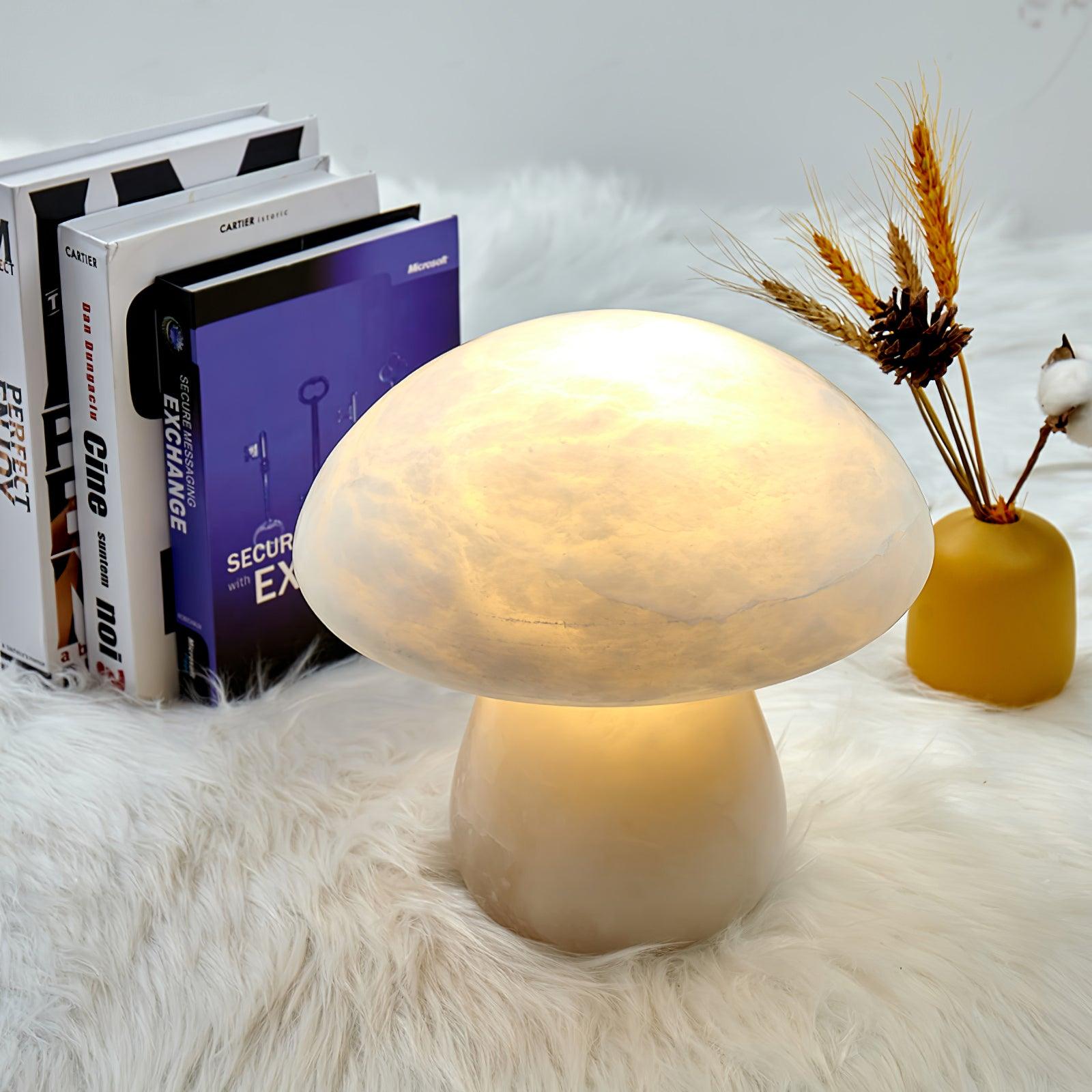 Alkmene - Alabaster Mushroom Table Lamp