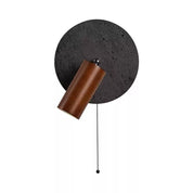 Nykteus - Black Stone and Walnut Sconce
