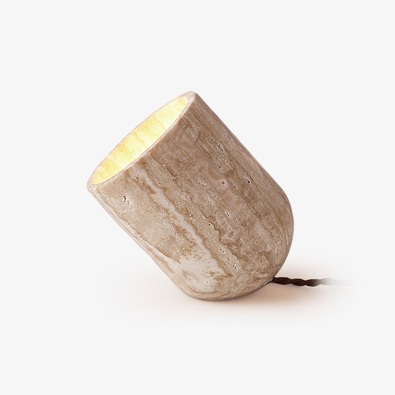 Heliodora - Travertine Table Lamp