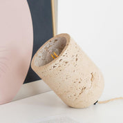 Heliodora - Travertine Table Lamp