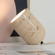 Heliodora - Travertine Table Lamp