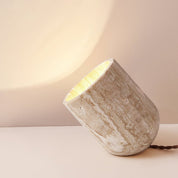 Heliodora - Travertine Table Lamp