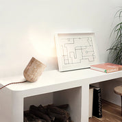 Heliodora - Travertine Table Lamp