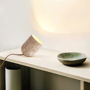Heliodora - Travertine Table Lamp