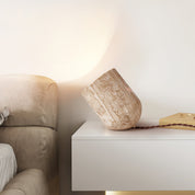 Heliodora - Travertine Table Lamp