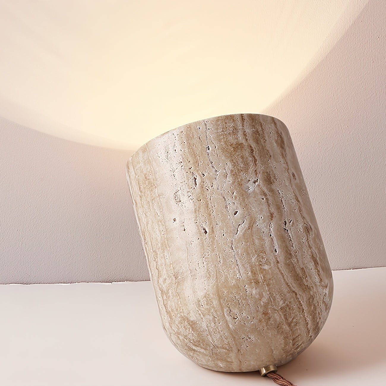 Heliodora - Travertine Table Lamp