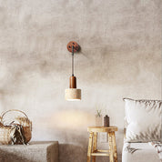 Eurynome - Travertine Dome Wall Light