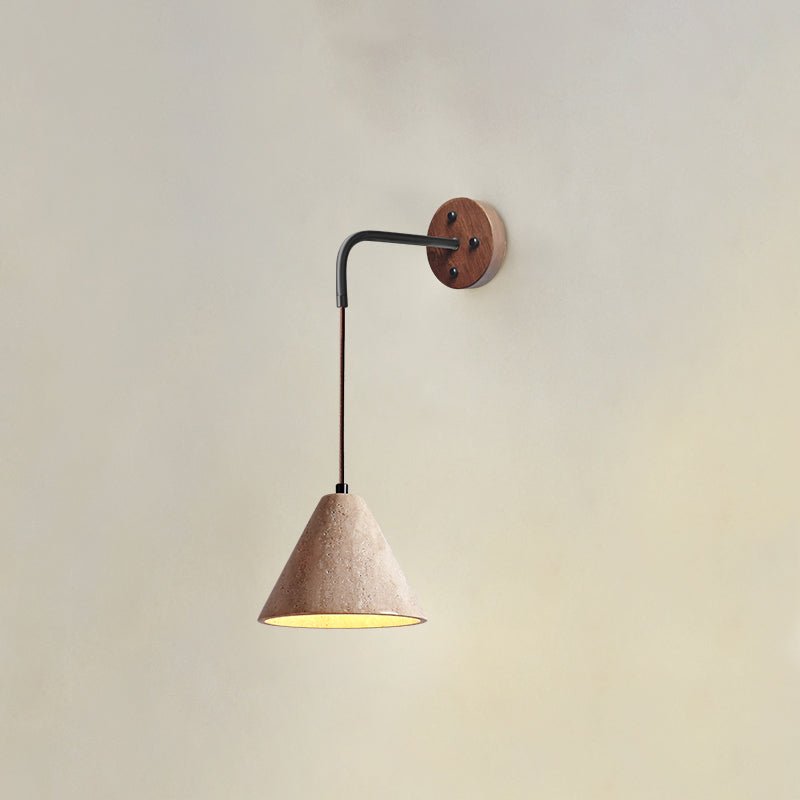 Eurynome - Travertine Dome Wall Light