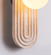 Nesaia - Grooved Travertine Wall Light