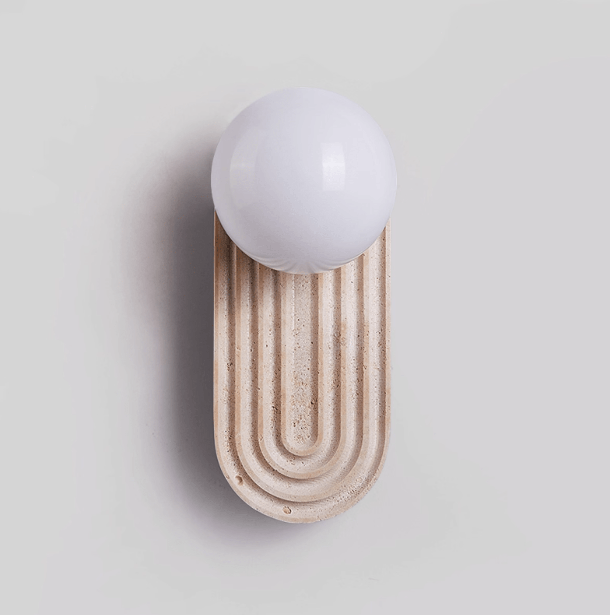 Nesaia - Grooved Travertine Wall Light