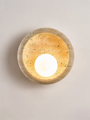 Doto - Curved Travertine Wall Light