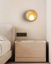 Doto - Curved Travertine Wall Light