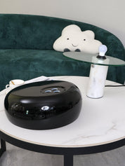 Iole - Carrara Marble and Glazed Metal Table Lamp