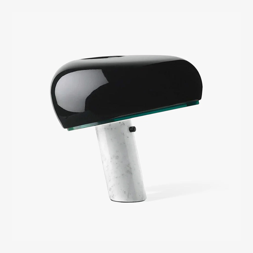 Iole - Carrara Marble and Glazed Metal Table Lamp