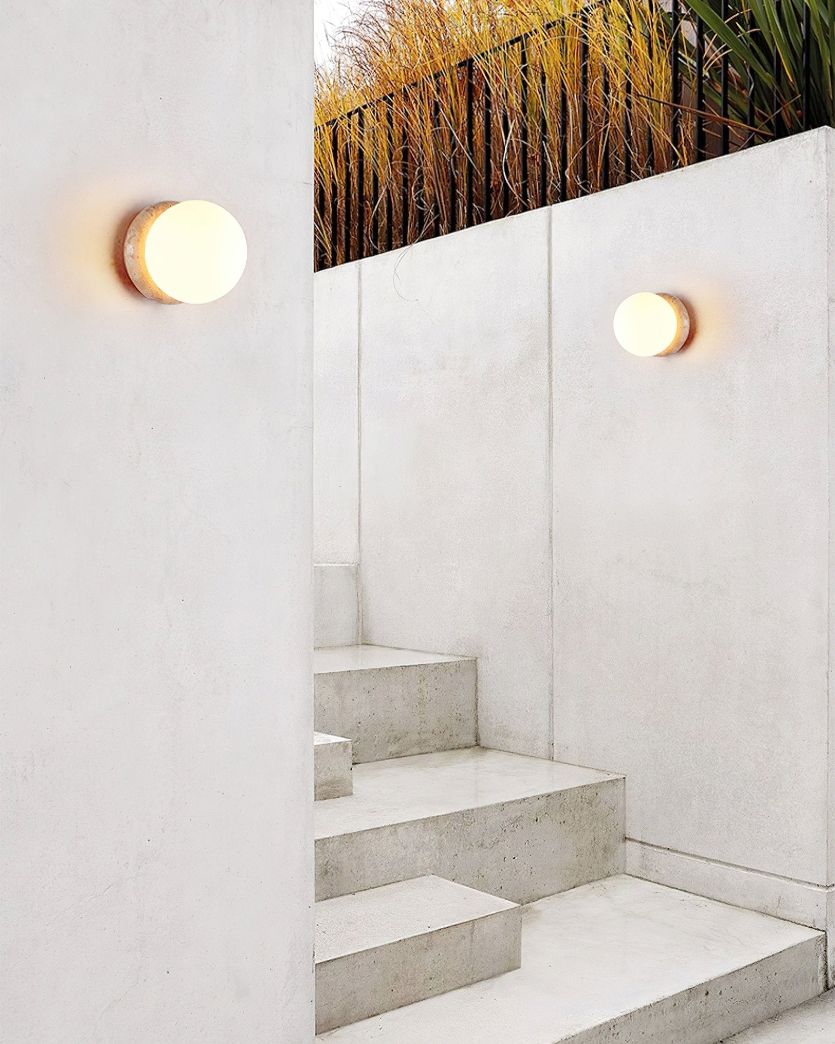 Triton - Hand-Polished Travertine Wall Light